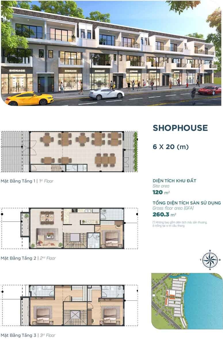 thiết kế shophouse the elite1 nhà phố 6x20